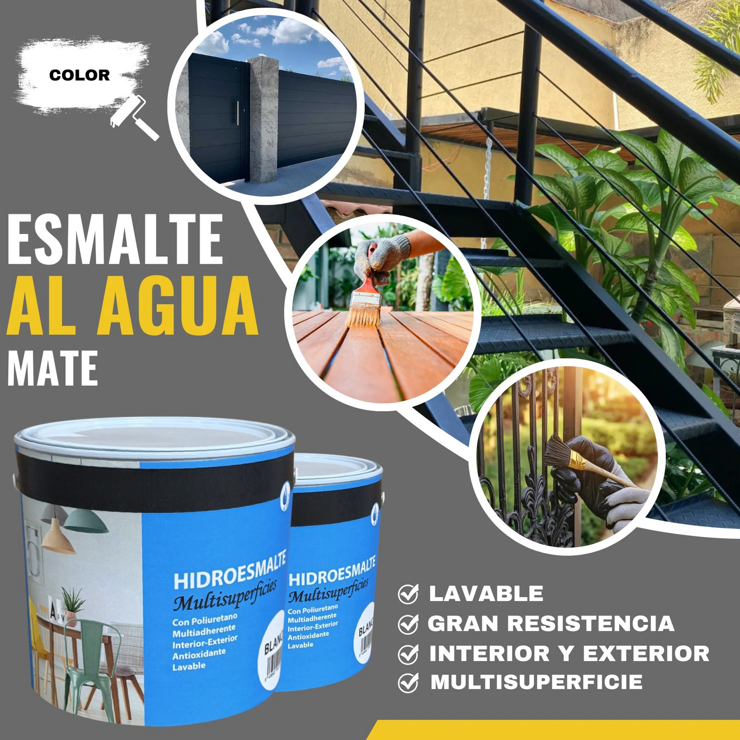 Hidroesmalte al Agua Mate