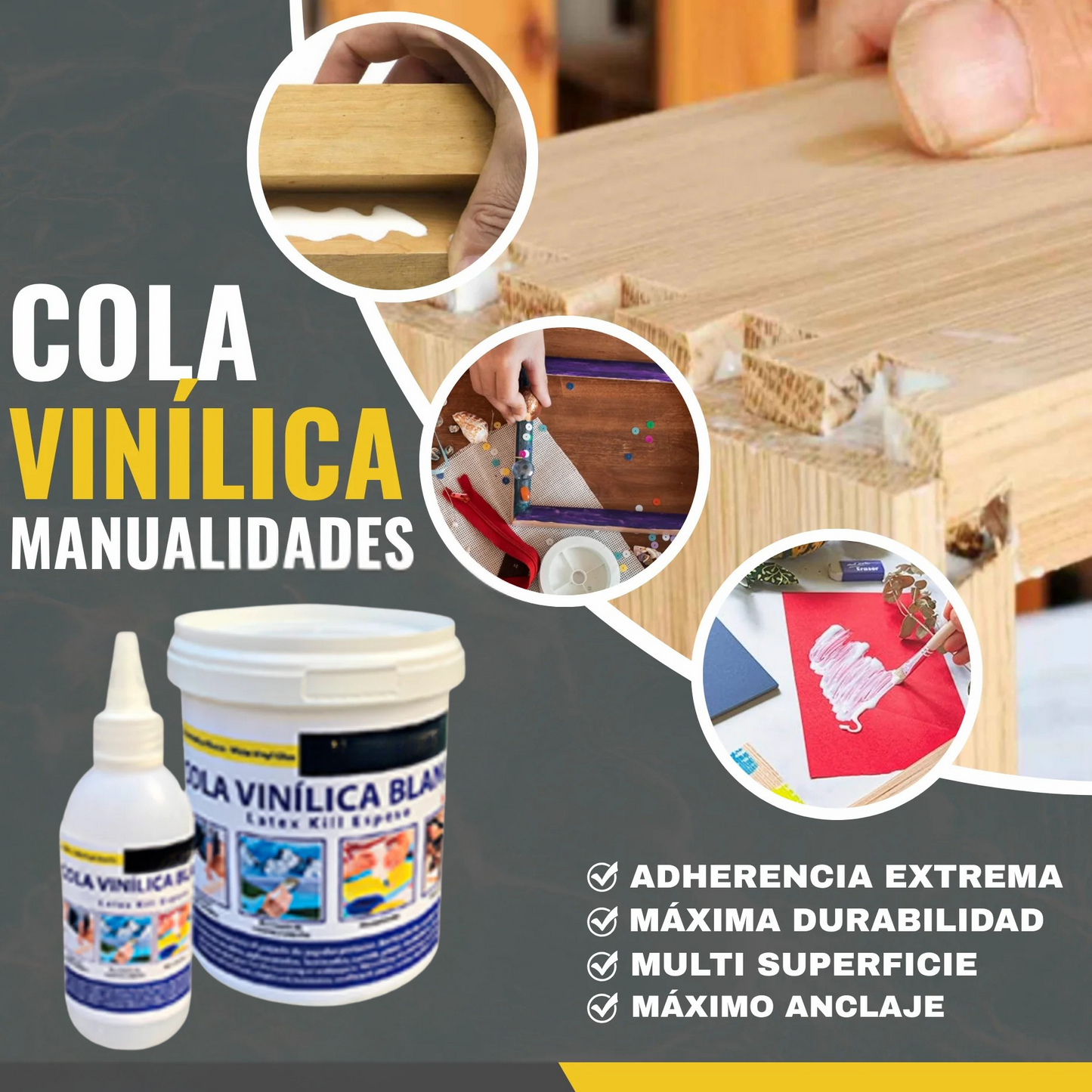 Cola Vinílica Blanca para Manualidades