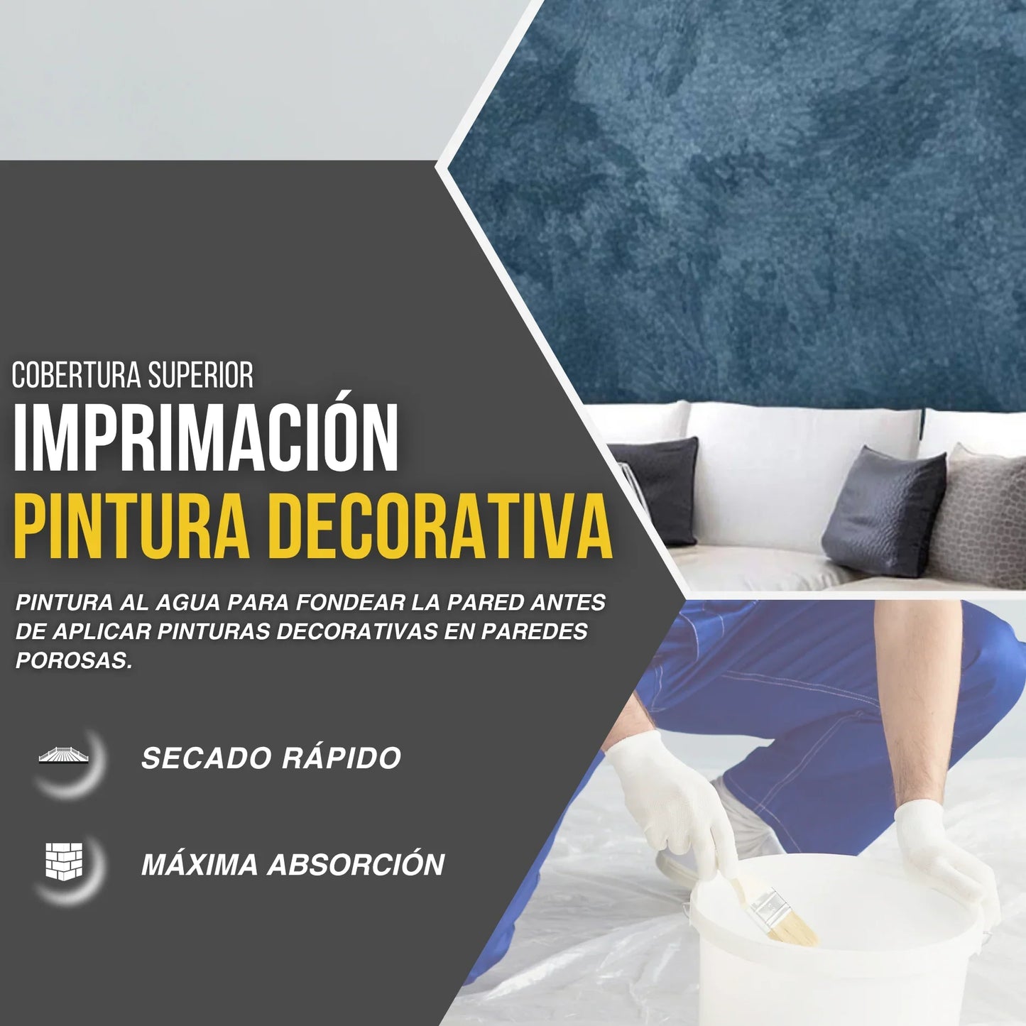 Imprimación de Fondo para Decoración Interior