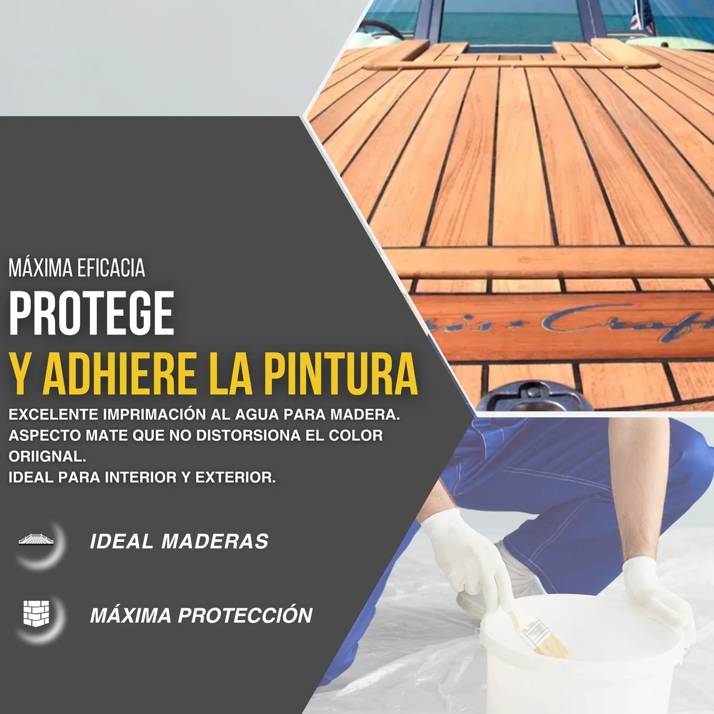 Sellador Blanco Mate al Agua para Maderas