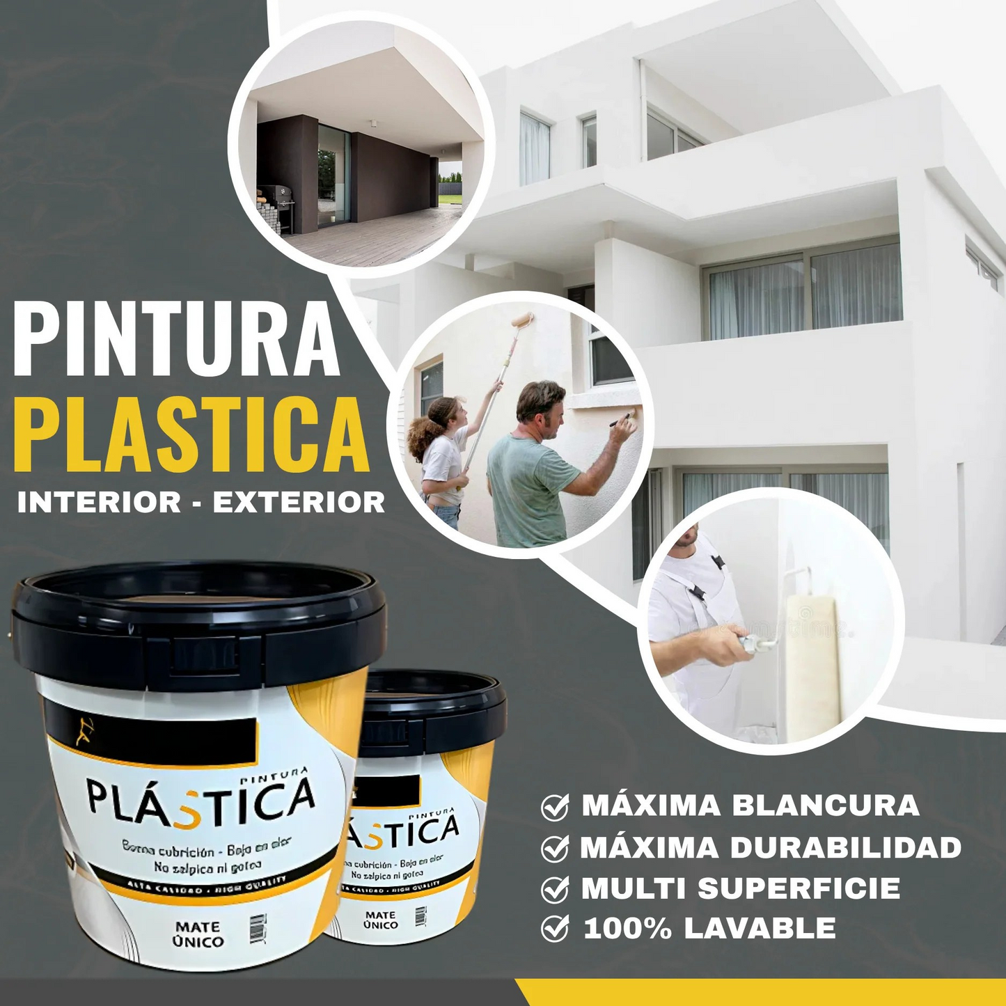 Pintura Plástica Mate Único