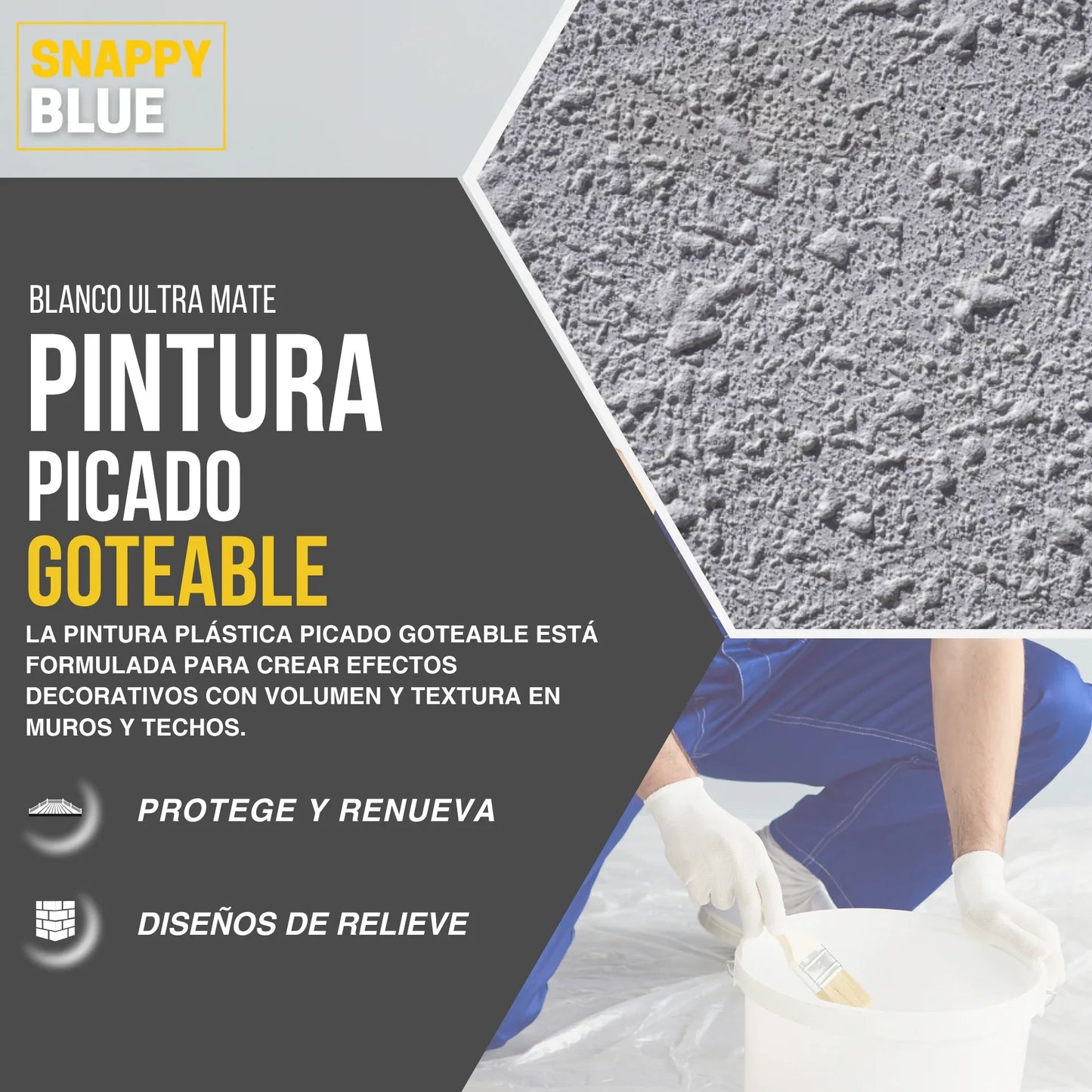 Pintura Plástica Efecto Goteable (Picado)